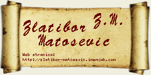 Zlatibor Matošević vizit kartica